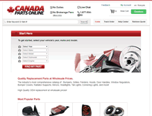 Tablet Screenshot of canadapartsonline.com